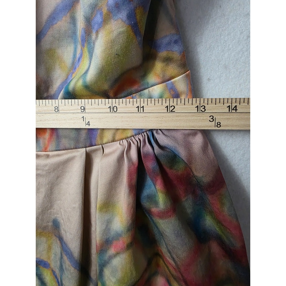 Cynthia Rowley Strapless Pastel Multicolor Bubble Dress Graffitti Detail - Picture 5 of 7